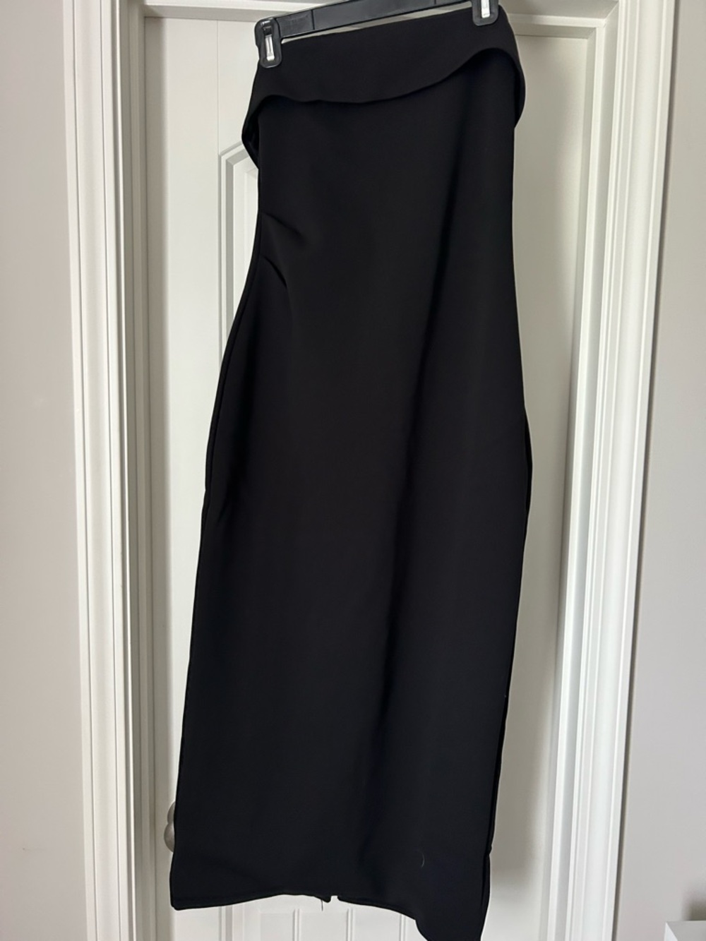 Babaton Black Strapless Maxi Column Dress